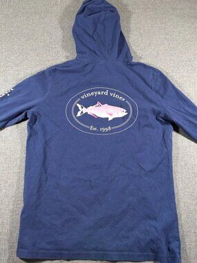 Vineyard Vines Hooded T-Shirt Mens Medium Blue